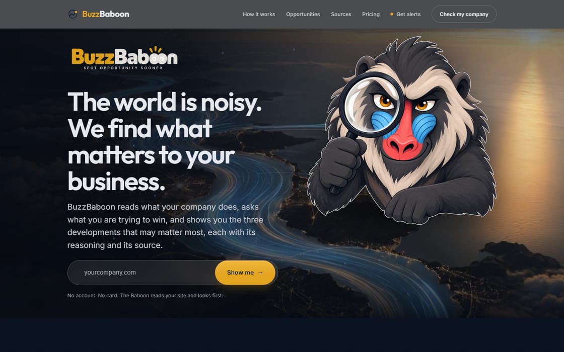 BuzzBaboon homepage