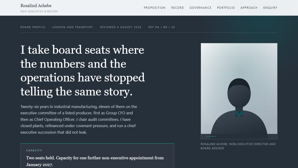 The board concept study: a non-executive director site led by a capacity statement